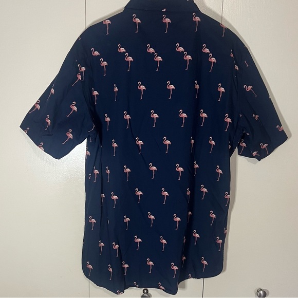 Run & Fly - Men’s Navy & Flamingo Button Down - Size XXXL (UK) /US XXL Slim Long - Picture 3 of 5